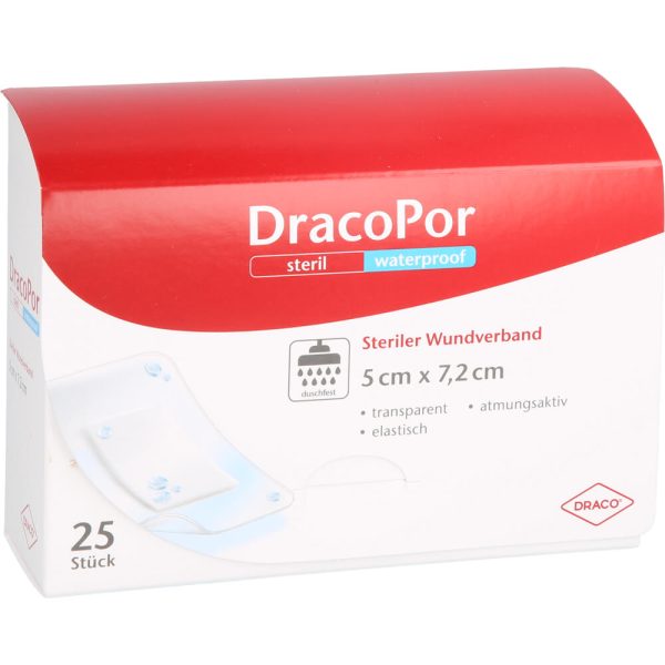 DRACOPOR waterproof Wundverband 5x7,2 cm steril