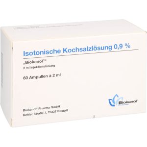 ISOTONISCHE Kochsalzlösung 0,9% Biokanol Ampullen