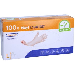 HANDSCHUHE Einmal Vinyl puderfrei L