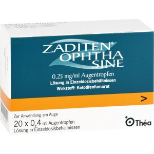 ZADITEN ophtha sine Augentr.Einzeldosispipetten