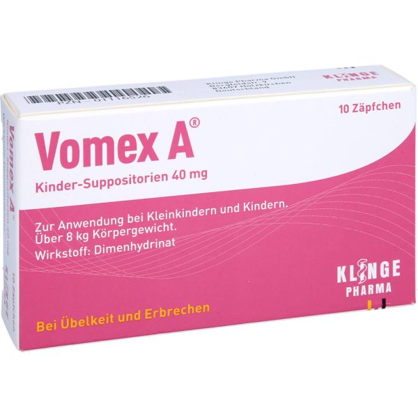 VOMEX A Kinder-Zäpfchen 40 mg