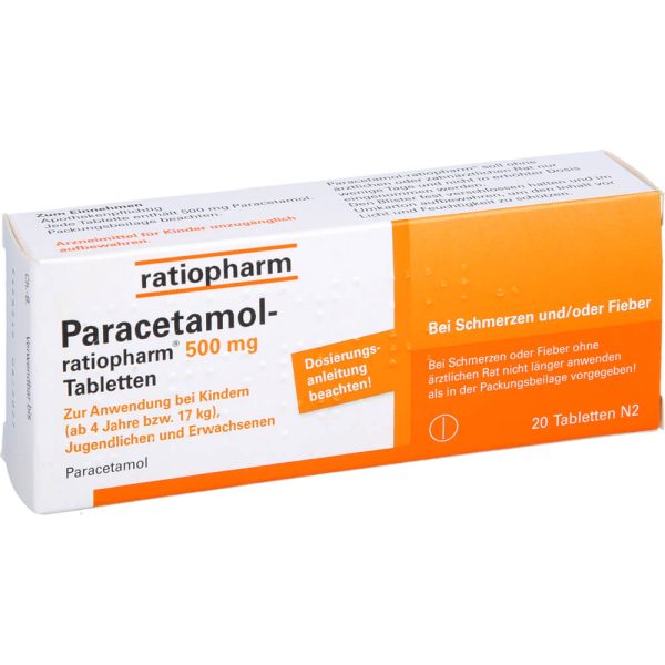 PARACETAMOL-ratiopharm 500 mg Tabletten