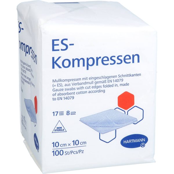 ES-KOMPRESSEN unsteril 10 x 10 cm 8 fach