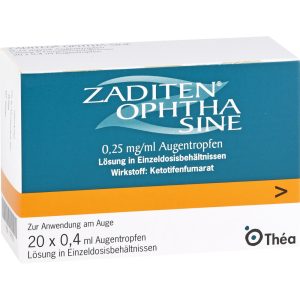 ZADITEN ophtha sine Augentropfen Einzeldosispipetten