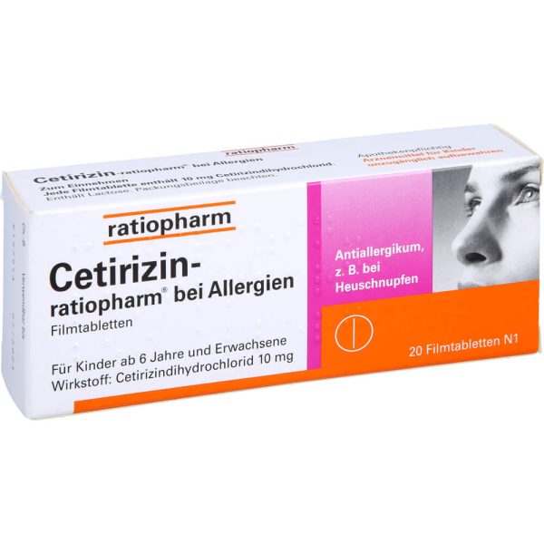 CETIRIZIN-ratiopharm bei Allergien 10 mg Filmtabletten