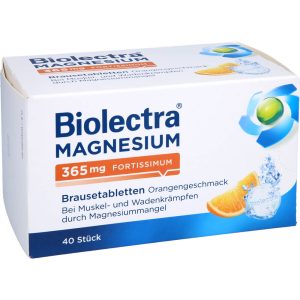 BIOLECTRA Magnesium 365 fortissimum Orange Brausetabletten