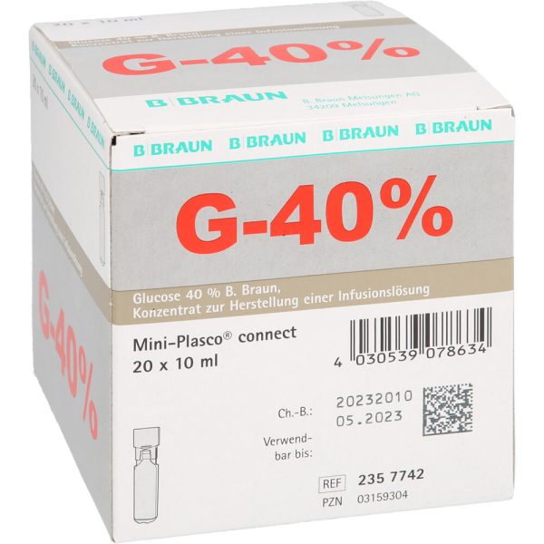 GLUCOSE 40% B. Braun Mini Plasco connect