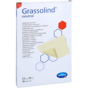 GRASSOLIND Salbenkompressen 7,5 x 10 cm steril