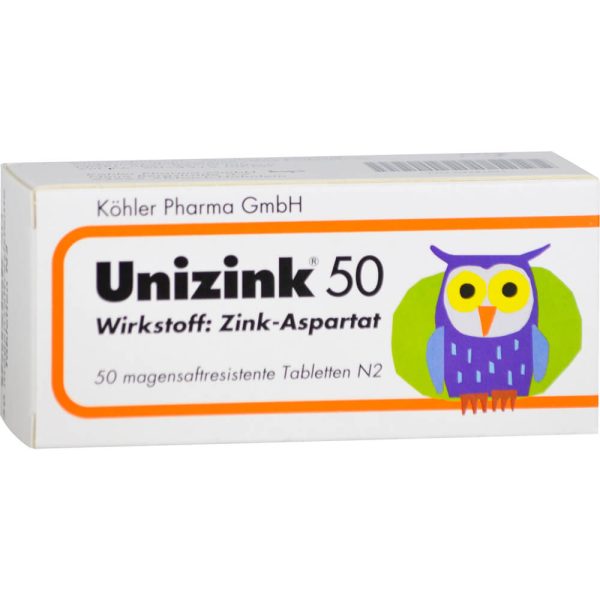 UNIZINK 50 magensaftresistente Tabletten