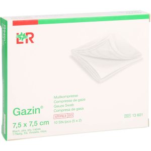 GAZIN Mullkopresse 7,5 x 7,5 cm steril 8 fach