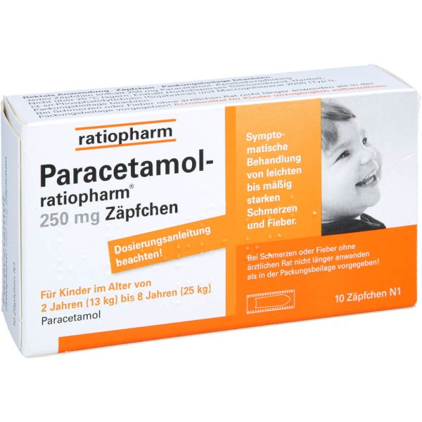 PARACETAMOL-ratiopharm 250 mg Zäpfchen