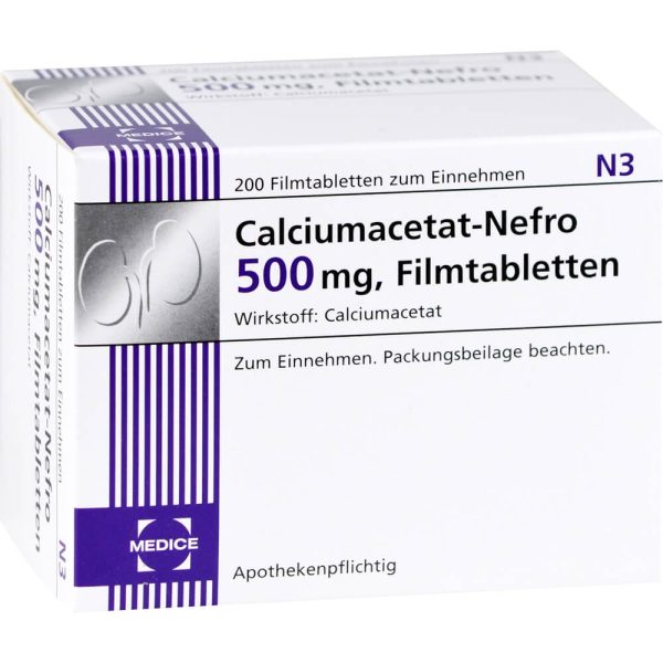 CALCIUMACETAT NEFRO 500 mg Filmtabletten