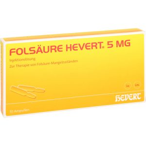 FOLSÄURE HEVERT 5 mg Ampullen