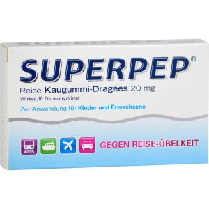 SUPERPEP Reise Kaugummi Dragees 20 mg