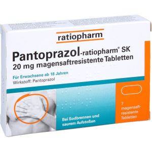 PANTOPRAZOL-ratiopharm SK 20 mg magensaftresistente Tabletten