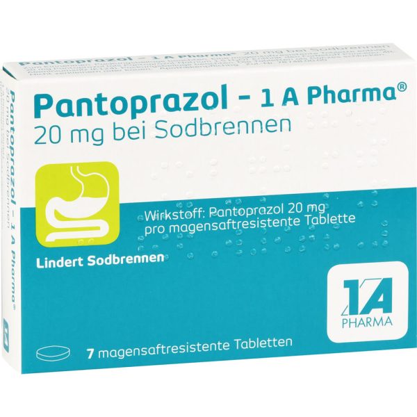 PANTOPRAZOL-1A Pharma 20mg bei Sodbrennen magensaftresistente Tabletten