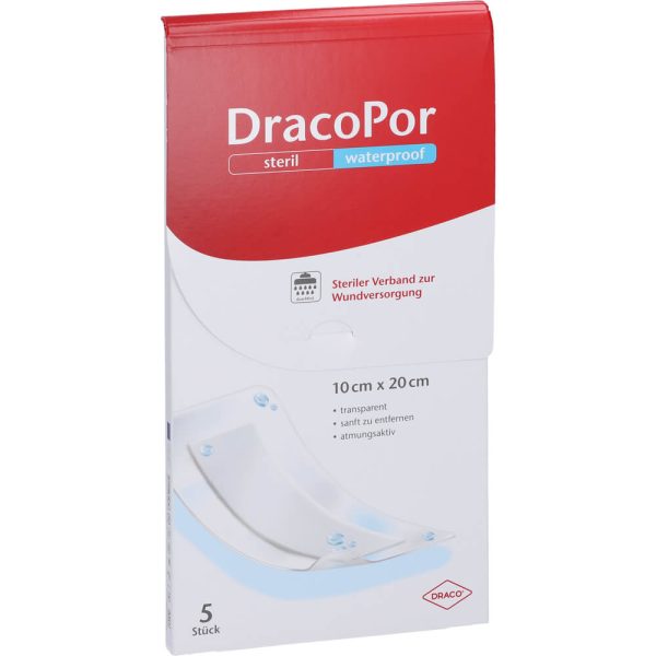 DRACOPOR waterproof Wundverband 10 x 20 cm steril