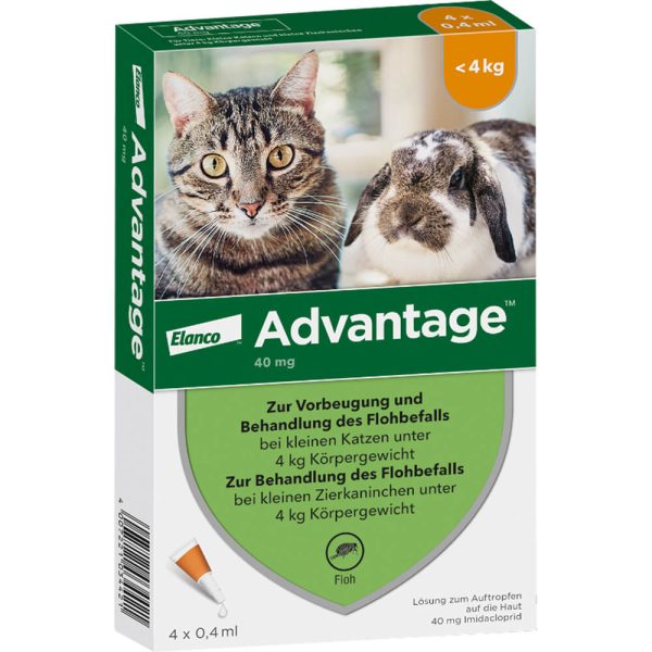 ADVANTAGE 40 mg Lösung für kleine Katzen/kleine Zierkaninchen