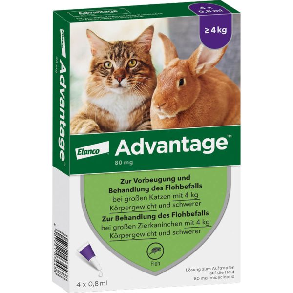 ADVANTAGE 80 mg für gr.Katzen und gr.Zierkaninchen