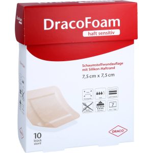 DRACOFOAM Haft sensitiv Schaumst.Wundie 7,5 x 7,5 cm