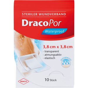 DRACOPOR waterproof Wundverband 3,8x3,8 cm steril