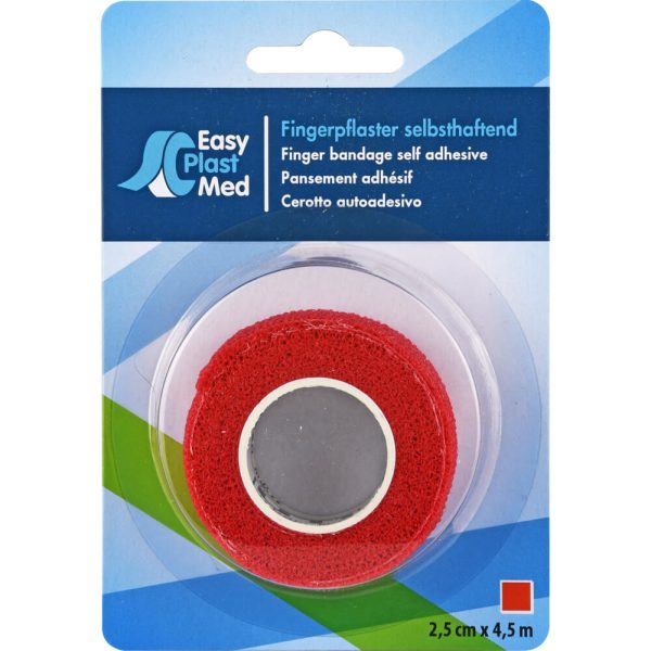 UM FINGERPFLASTER 2,5 cm x 4,5 m rot