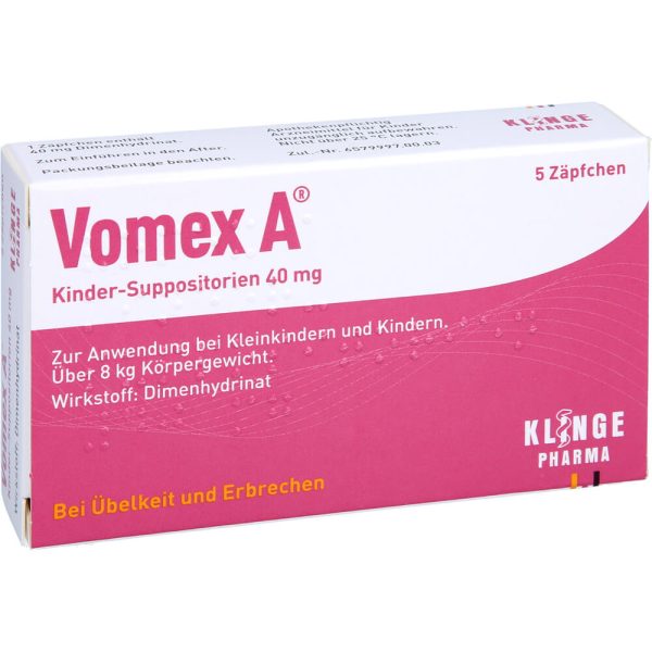 VOMEX A Kinder-Suppositorien 40 mg