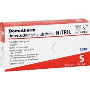 DOMOTHERM Unterzieh-Handschuhchuhe Nitril unsteril puderfrei S