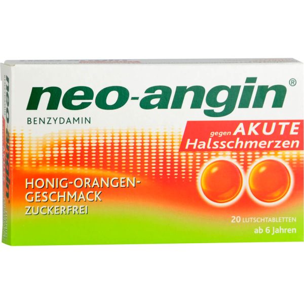 NEO ANGIN Benzydamin akute Halsschmerzen Honig-Orange