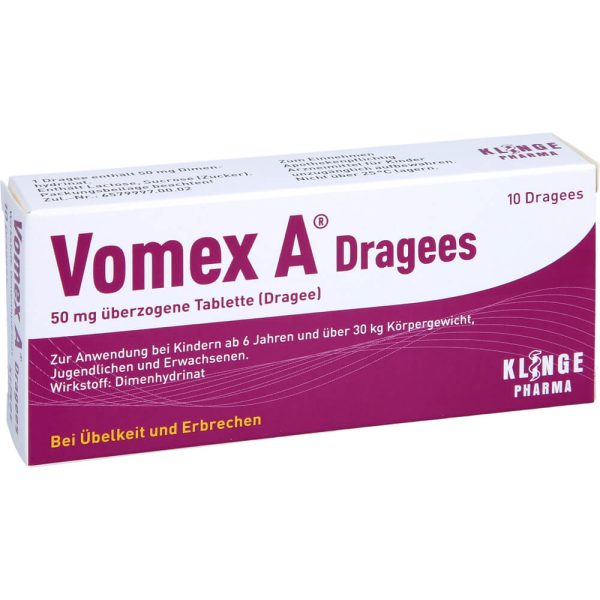 VOMEX A Dragees 50 mg überzogene Tabletten