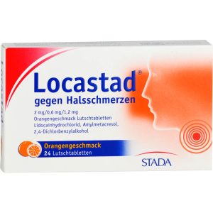 LOCASTAD gegen Halsschmerzen Orange Lutschtabletten