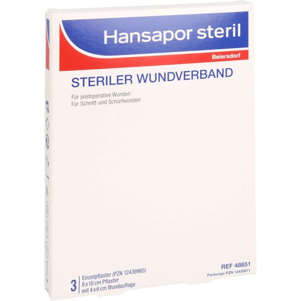 HANSAPOR steril Wundverband 8x10 cm