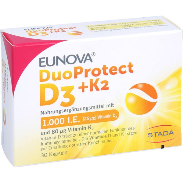 EUNOVA DuoProtect D3+K2 1000 I.E./80 µg Kapseln