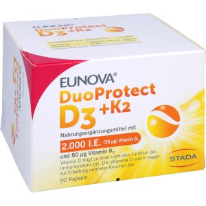 EUNOVA DuoProtect D3+K2 2000 I.E./80 µg Kapseln