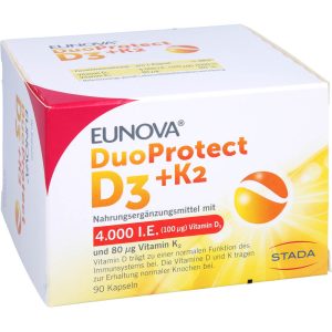 EUNOVA DuoProtect D3+K2 4000 I.E./80 µg Kapseln