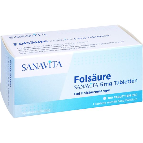 FOLSÄURE SANAVITA 5 mg Tabletten