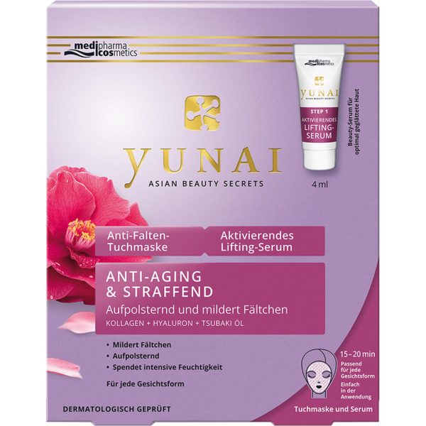 YUNAI Anti-Falten-Maske 25g+aktiv.Lifting-Ser.4ml