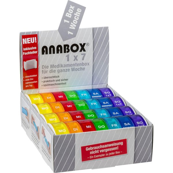 ANABOX 1x7 Regenbogen mit Fachteilern