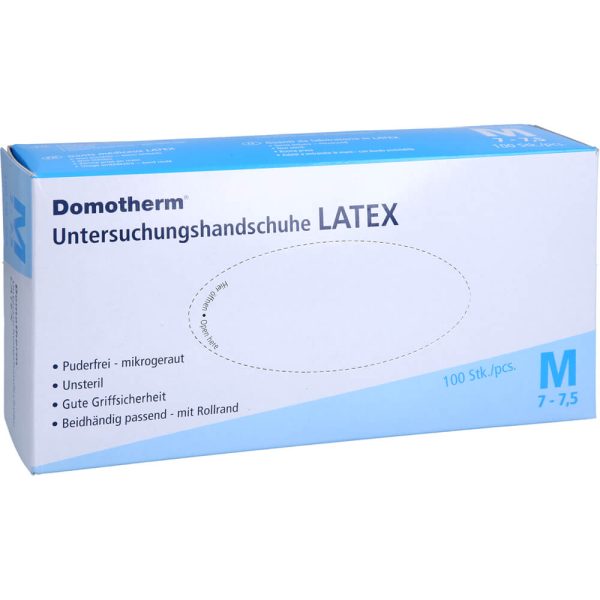 DOMOTHERM Unterzieh-Handschuhchuhe Latex unsteril pf M blau