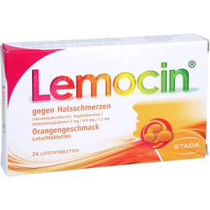 LEMOCIN gegen Halsschmerzen Orangengeschmack Lutschtabletten